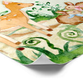 Waldkreaturen Tiere Hirschfockskaninchen-Kaninchen Poster (Ecke)