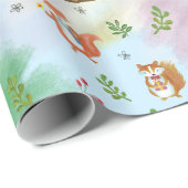 Waldkreaturen Weihnachten Geschenkpapier (Rolleneckpunkt)