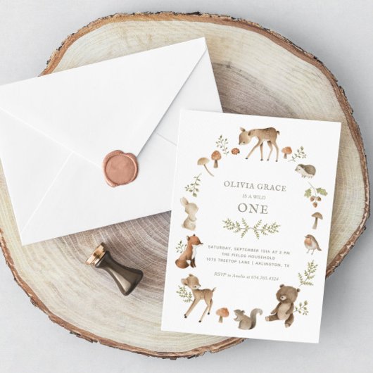 Waldkreaturen Wildtiere einen Geburtstag Einladung