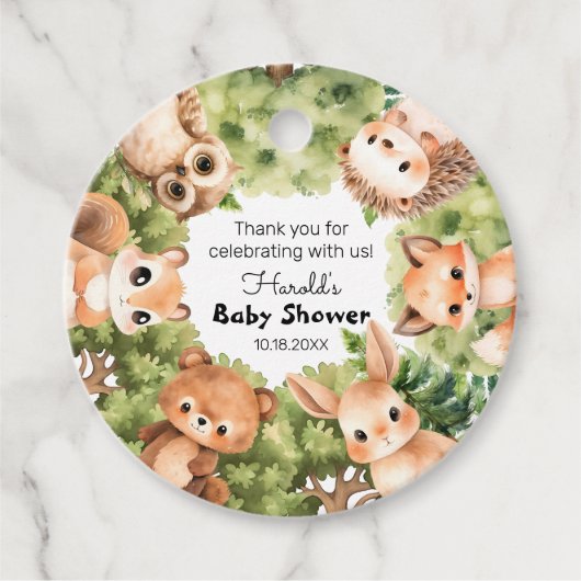 Waldkreiswälder - Freunde der Kinderdusche Geschenkanhänger (Vorderseite)