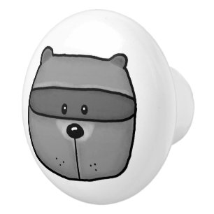 Waldkrester - Die besten Waldfreunde - Raccoon Keramikknauf