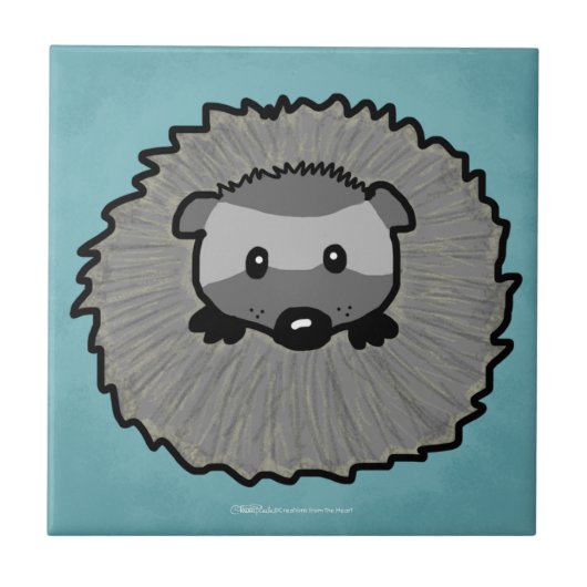 Waldkrester - Igel der besten Waldfreunde Fliese (Vorderseite)
