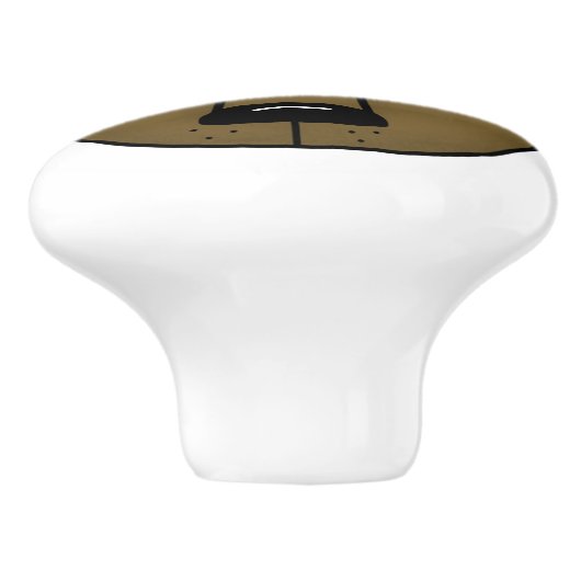 Waldkritter-bester Waldfreund-Bär Keramikknauf (Seitenansicht)