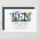 Waldland 10 - 10. Geburtstag Einladung (Vorne/Hinten)