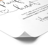 Waldland Bär Schnuller Jagd Baby Dusche Spiel Poster (Ecke)