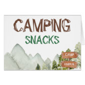 Waldland Berge Camping Snack Geburtstag Zeichen (Vorderseite (Horizontal))