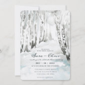 Waldland | Birch Forest Watercolor Einladung (Vorderseite)