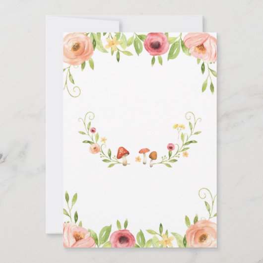 Waldland Birthday Einladung Waldtiere Party (Rückseite)