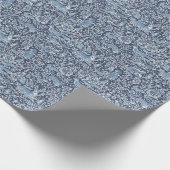 Waldland Blauer Fox Kaninchen Tierwaldmuster Geschenkpapier (Ecke)