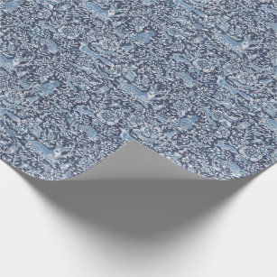 Delft Blue Floral Wrapping Paper