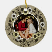 Waldland BOHO Sonnenblumen Foto Keramik Ornament (Vorne)