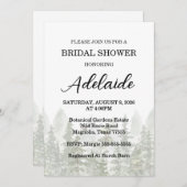 Waldland Brautparty Grün Einladung (Vorne/Hinten)