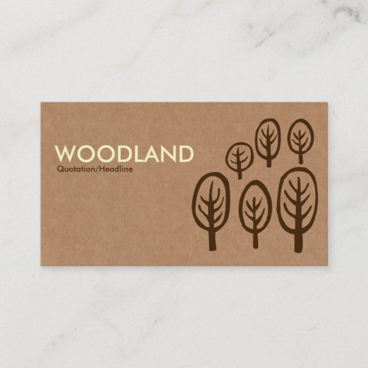 Waldland - Creme + Dunkles Brown auf Sammelpack Visitenkarte (Vorderseite)