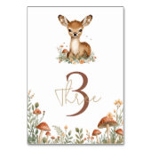 Waldland Deer Birthday Rustikal Tischnummer (Vorderseite)