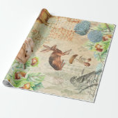 Waldland-Dekoupage Wald Wildtiere, Kaninchen Geschenkpapier (Ungerollt)