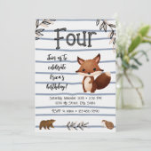 Waldland/Eichhörnchen Einladung zum Geburtstag (Stehend Vorderseite)