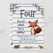 Waldland/Eichhörnchen Einladung zum Geburtstag (Vorne/Hinten)