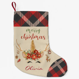 Waldland Einhorngesicht mit Antlern Kleiner Weihnachtsstrumpf