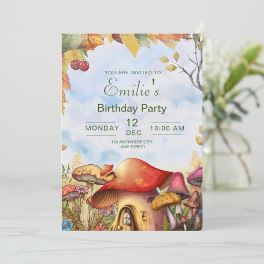 Waldland - Einladung zum Geburtstag , Waldpolster (Stehend Vorderseite)