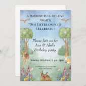 Waldland - Einladung zum Geburtstag - Zwillingswal (Vorne/Hinten)