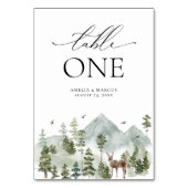 Waldland Evergreen Tischnummer (Rückseite)