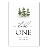 Waldland Evergreen Tischnummer (Vorderseite)