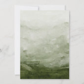 Waldland Evergreen Trees Wedding Einladung (Rückseite)