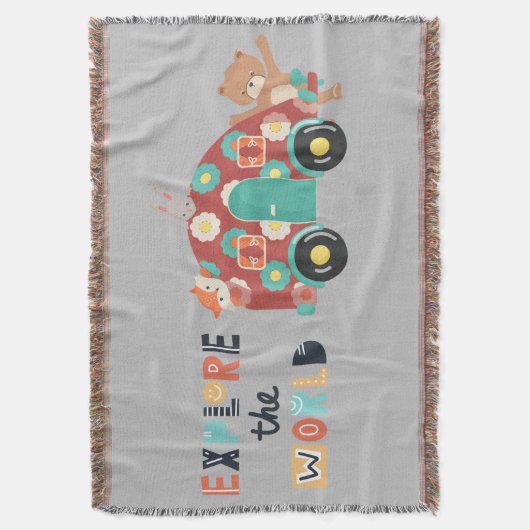 Waldland Explorers Kids Decke (Vorderseite Vertikal)