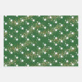 Waldland Fall Grün, Weiß & Gold Weihnachtsgeschenk Geschenkpapier Set (Vorderseite 3)