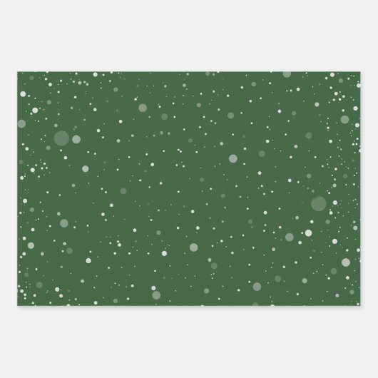 Waldland Fall Grün, Weiß & Gold Weihnachtsgeschenk Geschenkpapier Set (Vorderseite 2)