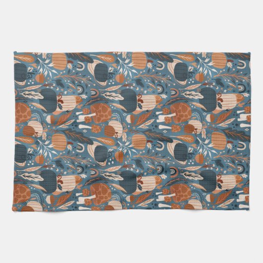 Waldland Fall Pumpkins Geschirrtuch (Horizontal)