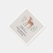 Waldland Fauna Blume Geburtstag Serviette (Ecke)