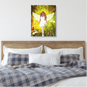 Waldland Fee Geheimgarten überwölbte Canvas Leinwanddruck (Insitu (Schlafzimmer))