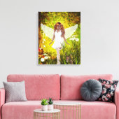 Waldland Fee Geheimgarten überwölbte Canvas Leinwanddruck (Insitu (Wohnzimmer))
