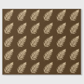Waldland Fern 1, Brown und Beige Geschenkpapier (Flach)