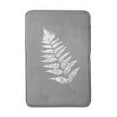 Waldland Fern 1, grau / grau und weiß Badematte (Vorderseite Vertikal)