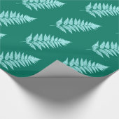 Waldland Fern 1, Türkis und Aqua Geschenkpapier (Ecke)
