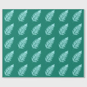 Waldland Fern 1, Türkis und Aqua Geschenkpapier (Flach)