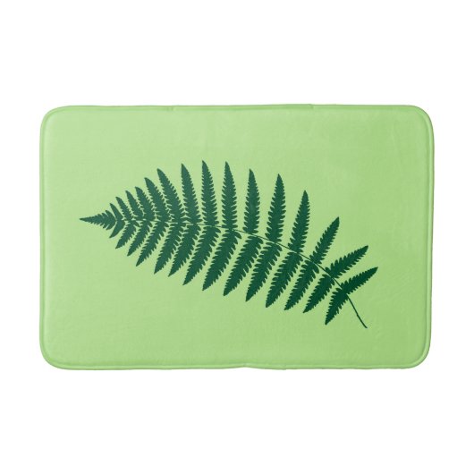 Waldland Fern 2, Smaragd und leicht grün Badematte (Vorderseite)