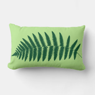 Waldland Fern 2, Smaragd und leicht grün Lendenkissen