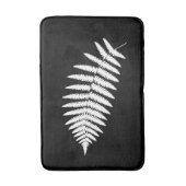 Waldland Fern 2, Weiß und Schwarz Badematte (Vorderseite Vertikal)