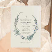 Waldland Fern Forest Berry Christening Taufe Einladung