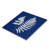 Waldland Fern, Kobalt Blau und Weiß Fliese (Seite)