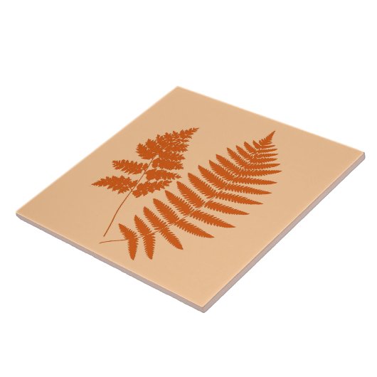 Waldland Fern, Pastel und Mandarin Orange Fliese (Seite)