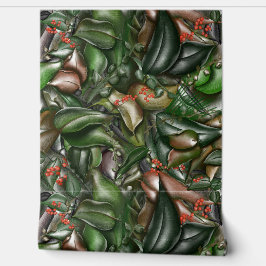 Waldland Forrest Greenerie und Blumenmuster Tapete