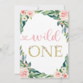 Waldland Geburtstagseinladung Wild One Einladung (Rückseite)