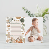 Waldland Geburtstagszeit Kapselnotizkarte Einladung (Stehend Vorderseite)