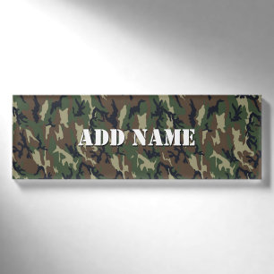 Waldland Green Camouflage Muster Namenschild