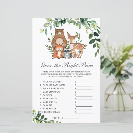 Waldland Greenery Guess Richtige Preis Duschspiel (Stehend Vorderseite)