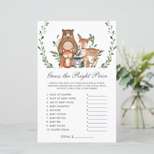 Waldland Greenery Guess Richtige Preis Duschspiel (Stehend Vorderseite)